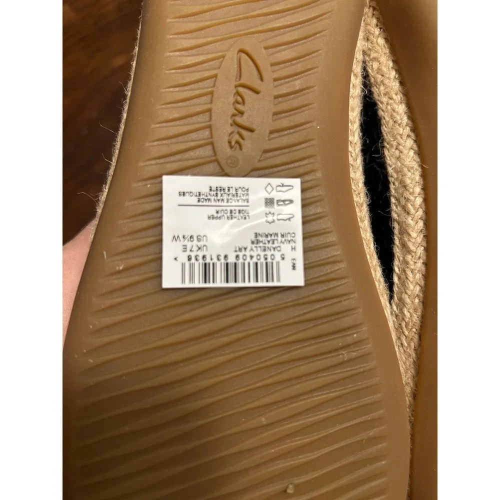 Clarks Navy Blue Espadrille Flats